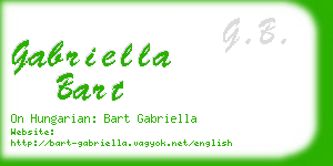 gabriella bart business card